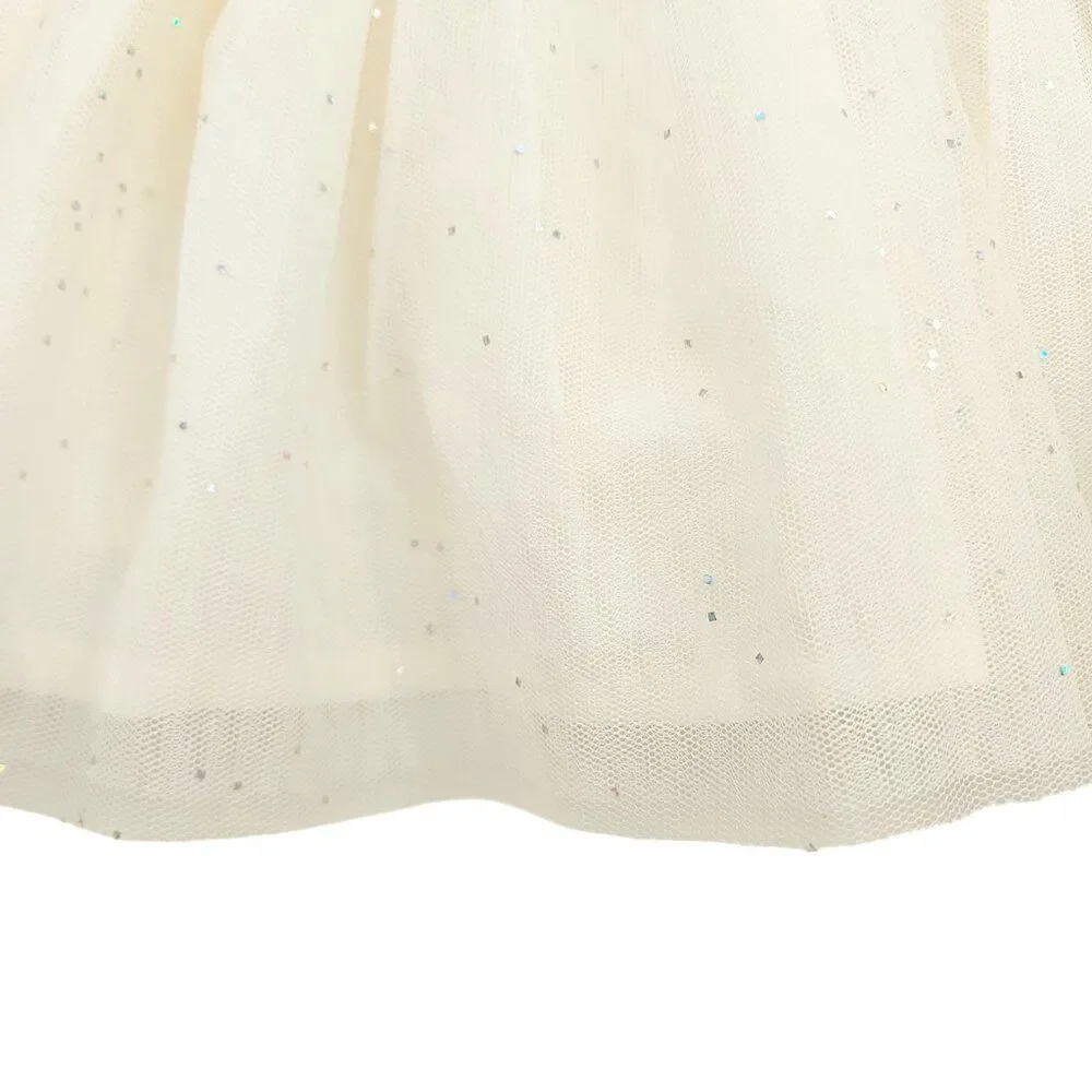 Oshkosh B'gosh Dress Baby 18 Months Pink Cream 100% Cotton Lined Tulle Unicorn